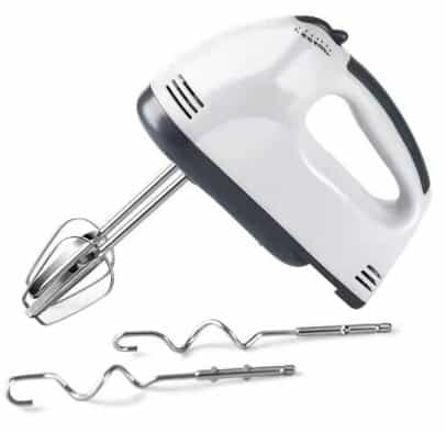  Electric Hand Mixer with Whisk, Traditional Beaters 6-Speed 